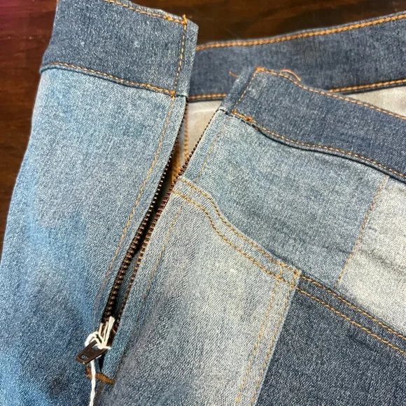 Free People Patchwork 25 Denim  High-Waisted  Retro Inspired Size 28 - Picture 7 of 8